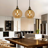 גוף תאורה תלויי תקרה דגם עוז ענבר כהה