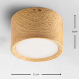 צילינדר מעוצב דגם ארז עץ טבעי