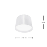 גוף צמוד תקרה מעוצב צילינדר דגם הדר לבן