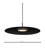 גוף תליה מעוצב דגם לידר שחור/עץ