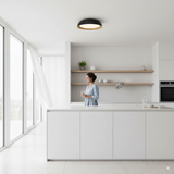 גוף צמוד תקרה מעוצב דגם הילה שחור/עץ