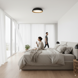 גוף צמוד תקרה מעוצב דגם הילה שחור/עץ