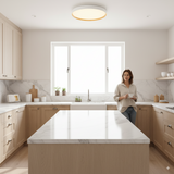 גוף צמוד תקרה מעוצב דגם אסיף לבן קוטר 40 או 60 ס"מ