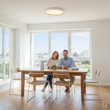 גוף צמוד תקרה מעוצב דגם אסיף לבן קוטר 40 או 60 ס"מ