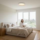 גוף צמוד תקרה מעוצב דגם אסיף לבן קוטר 40 או 60 ס"מ