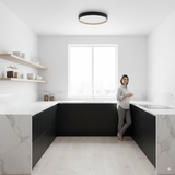 גוף צמוד תקרה מעוצב דגם אסיף שחור