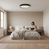 גוף צמוד תקרה מעוצב דגם אסיף שחור