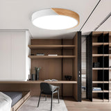 גוף צמוד תקרה מעוצב דגם נובה לבן/עץ