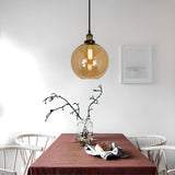 גוף תאורה תלויי תקרה דגם עוז ענבר כהה