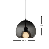 גוף תליה מעוצב דגם יאן שחור מעושן