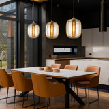 גוף תאורה תלויי תקרה דגם ספיר ענבר