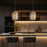גוף תאורה תלויי תקרה דגם ספיר ענבר