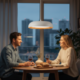 גוף תליה מעוצב דגם אופיר לבן/עץ