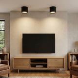 גוף צמוד תקרה מעוצב צילינדר דגם הוד שחור