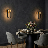 צמוד קיר מעוצב דגם 'אורלי' – בראס/שחור