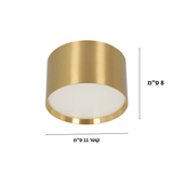 גוף צמוד תקרה מעוצב צילינדר דגם הוד פליז