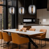 גוף תאורה תלויי תקרה דגם ספיר אפור