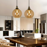 גוף תאורה תלויי תקרה דגם עוז ענבר כהה